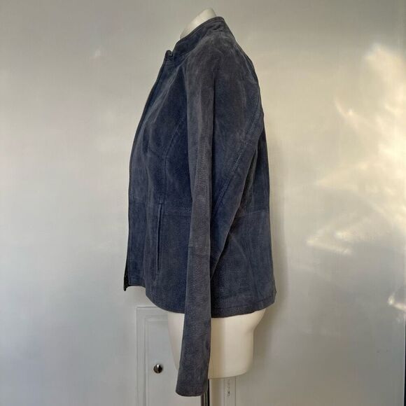 Relativity Suede Blue Jacket y2K - Picture 13 of 15